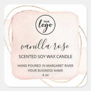 Modern Ink Art Scented Soy Candle Labels