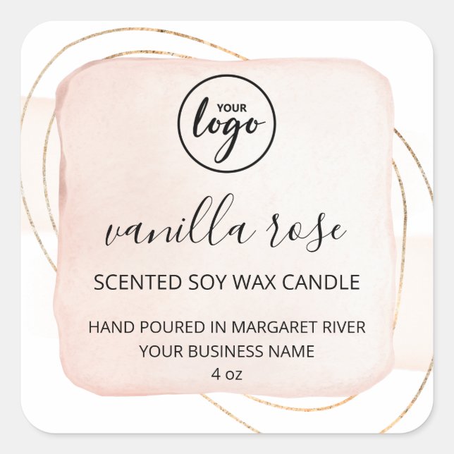 Modern Ink Art Scented Soy Candle Labels (Front)