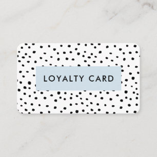 Modern Ink Dots Patterned Loyalty Card