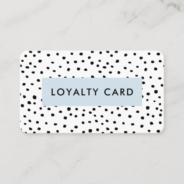 Modern Ink Dots Patterned Loyalty Card (Front)