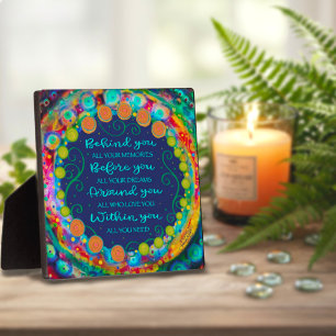 Modern Inspirational Pretty Behind You Graduation  Plaque