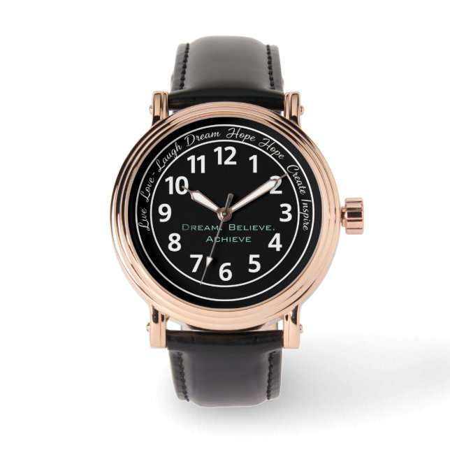Modern Inspirational Wall Clock Watch (Front)