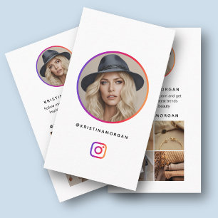 Modern Instagram Profile Grid Influencer Business Card