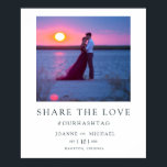 Modern Instant Photo Couple Hashtag Wedding Poster<br><div class="desc">Modern Instant Photo Couple Hashtag Wedding Poster. IMPORTANT NOTICE: This design is part of a collection and has other coordinated elements that you can find in my store. Sometimes it can be difficult to aesthealign and texts or initials on the designs, if so tell me and I'll do it for...</div>