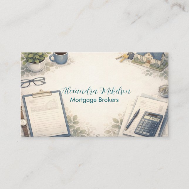 Modern Insurance Advisor Professional Business Card (Front)
