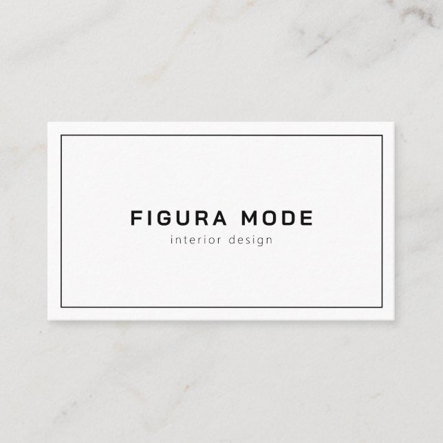 Modern Interior Designer Business Card (Front)