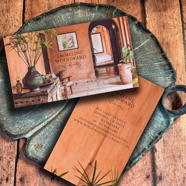 Modern Interior Designer Photo Business Card (Creator Uploaded)