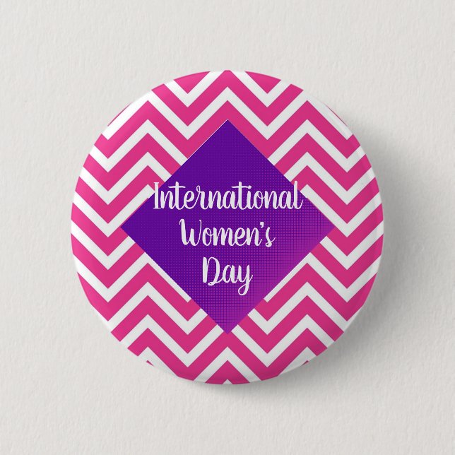 Modern International Womens Day Custom Size 6 Cm Round Badge (Front)