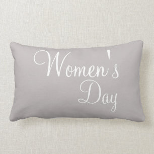 Modern International Women's Day Cute Keepsake Lumbar Cushion