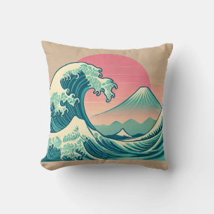 Modern Interpretation of The Great Wave Cushion