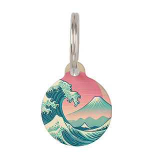 Modern Interpretation of The Great Wave Pet Tag