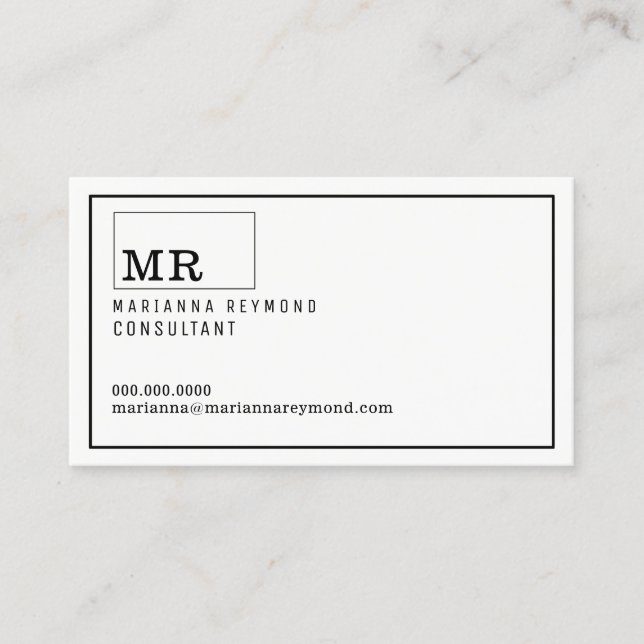 modern introduction contact-card custom consultant calling card (Front)