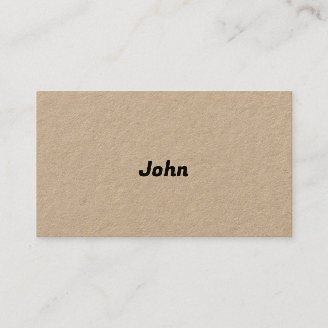 Modern Introductory Type Business Card (Front)
