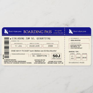 modern invitation card for the 50th birthday