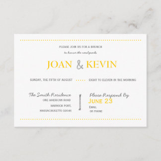 Modern Invitation Suite Brunch Card