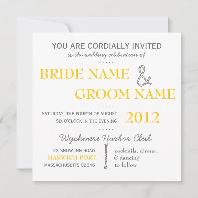 Modern Invitation Suite Wedding Invite (Front)