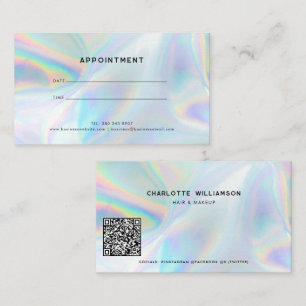 Modern Iridescent Minimalist Luxury Professional Appointment Card