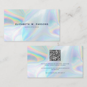 Modern Iridescent Minimalist Luxury Professional Business Card