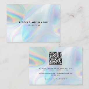 Modern Iridescent Minimalist Professional Business Card