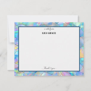 Modern Iridescent Mosaic Personalised "Thank You" Card