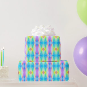 Modern iridescent pastel rainbow coloured wrapping paper