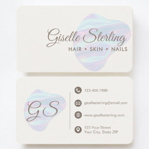 Modern Iridescent Pearl  Business Card