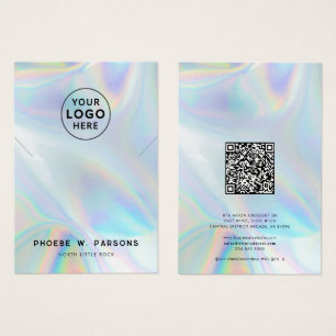 Modern Iridescent QR Code Necklace Jewellery