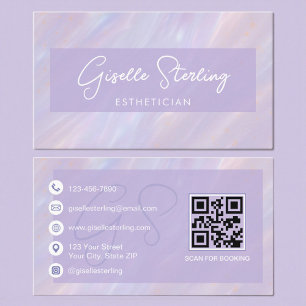 Modern Iridescent Skincare Professional Business Card