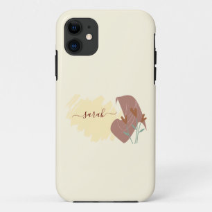 Modern Islamic Abstract Minimal Monogram Name Case-Mate iPhone Case