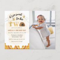 Modern It’s so sweet to bee second birthday Photo