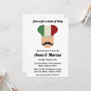Modern italian dinner invitation