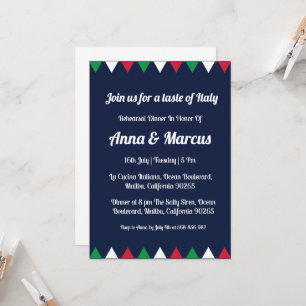 Modern italian dinner invitation