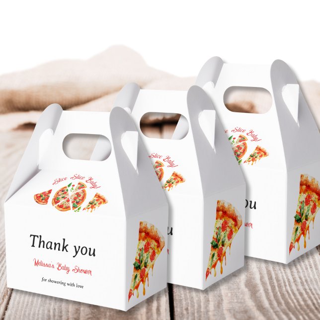 Modern Italian Pizza Party Slice Slice Baby Shower Favour Box (Creator Uploaded)