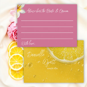Modern Italian Summer Wedding Advice Enclosure Card