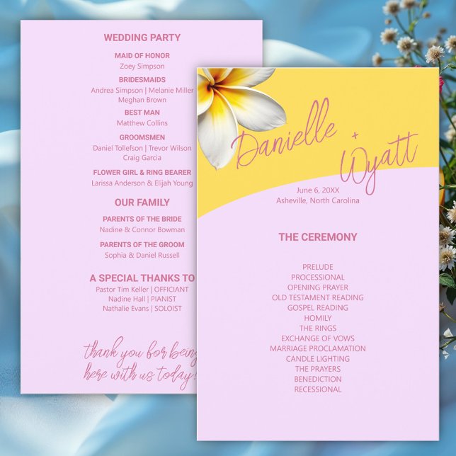 Modern Italian Summer Wedding Budget Program Flyer (Creator Uploaded)