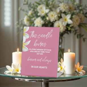 Modern Italian Summer Wedding  Memorial Pedestal Sign