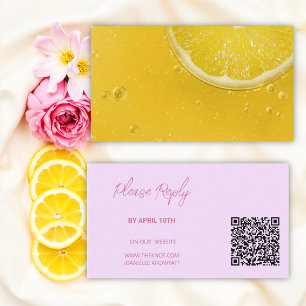Modern Italian Summer Wedding RSVP QR code Enclosure Card