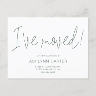 Modern I've Moved New Home Announcement Postcard