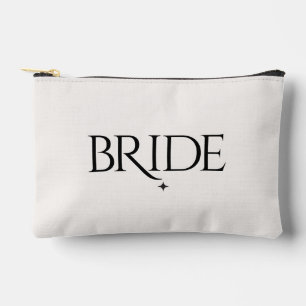 Modern Ivory Bridal Toiletry Cosmetic Clutch Bag