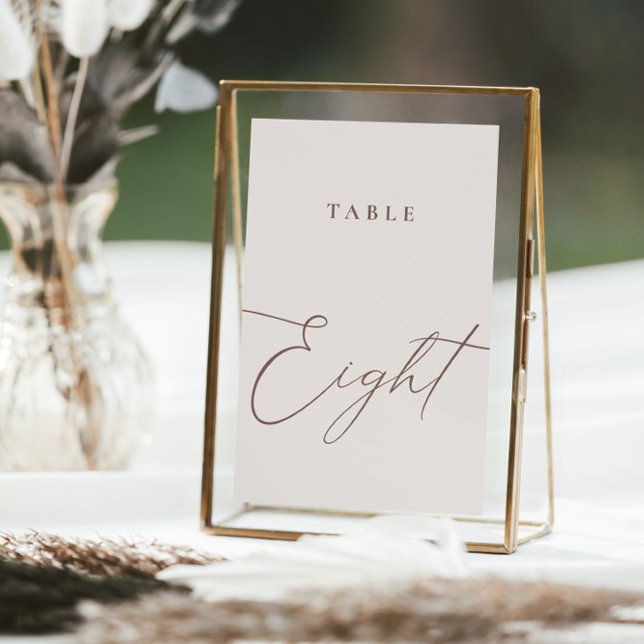 Modern Ivory Calligraphy Table Eight Table Number (Creator Uploaded)