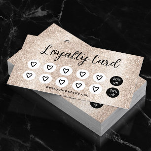 Modern Ivory Glitter Beauty Salon Spa Loyalty