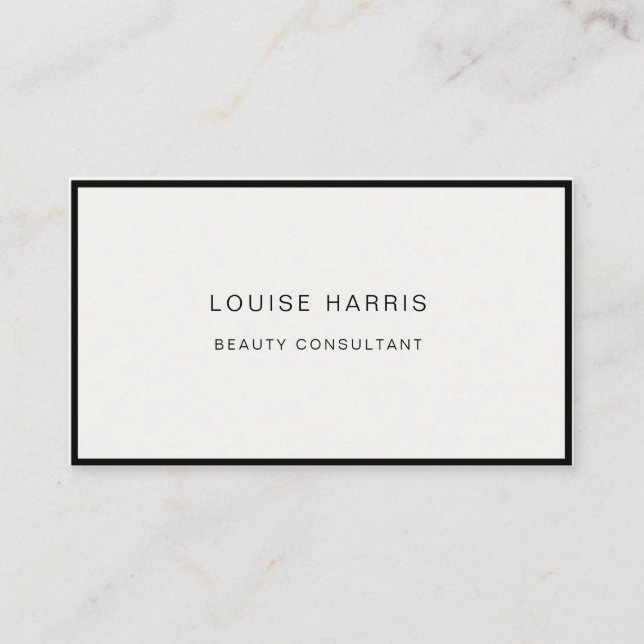 Modern Ivory Professional Chic Business Card (Front)