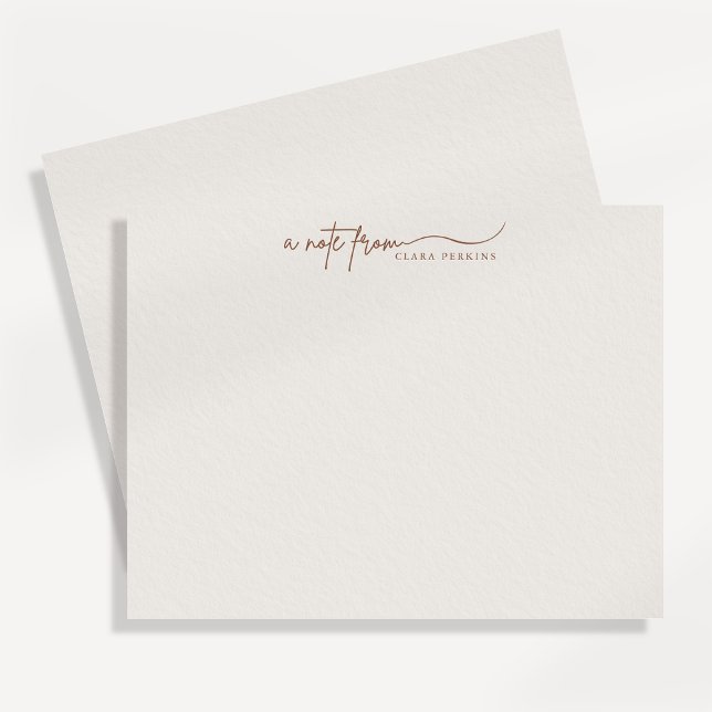 Modern Ivory Script Personalised Note Card (Creator Uploaded)