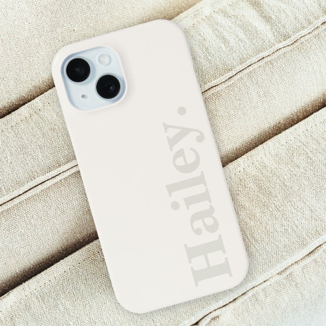  Modern Ivory White Minimal Contemporary Case-Mate iPhone Case (Creator Uploaded)