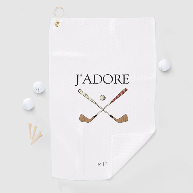 Modern J'adore I Love Golf Towel (InSitu)