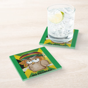 Modern Jamaica No Problem Funny Glass Coaster