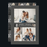 Modern Japan Christmas Nordic houses 4 photo chic  Holiday Card<br><div class="desc">Modern Japan Christmas Nordic houses stylish simple 4 photo holiday card design</div>