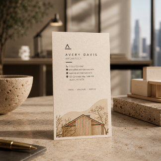 Modern Japandi Architect Business Card