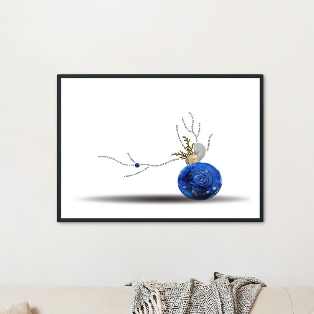 Modern Japanese Black Sea Minimalist Quote Art Poster (Creator Uploaded)