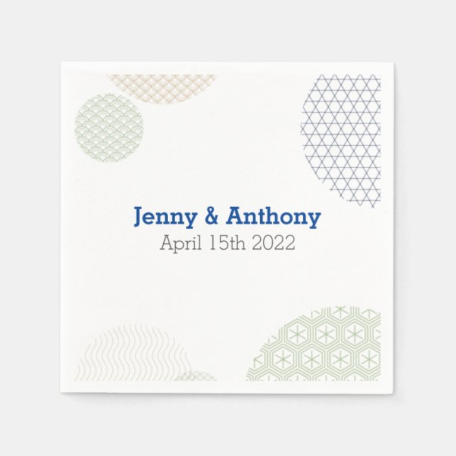 Modern Japanese Paper Pattern Napkin (Front)